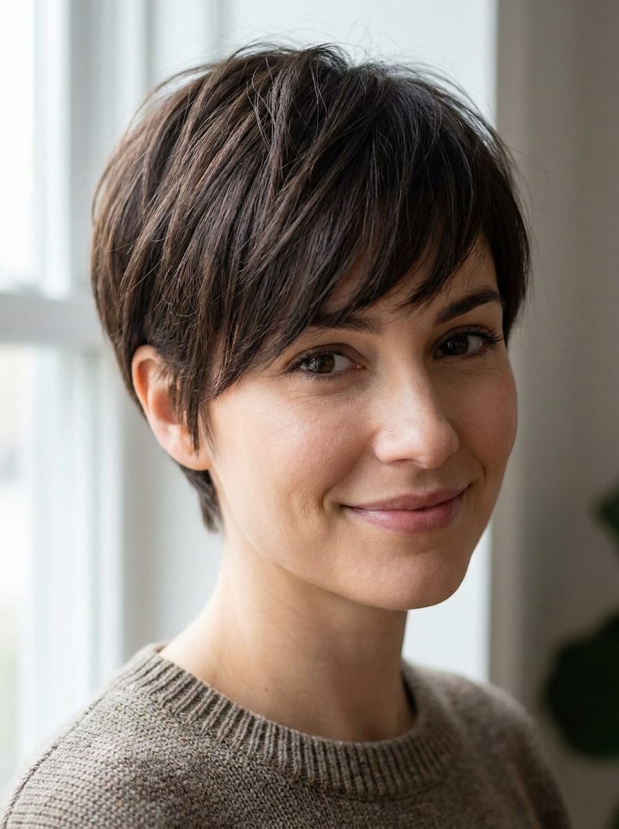 Pixie Cut mit langem Pony - Pixie Cut für Frauen